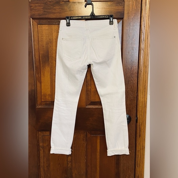 Anthropologie Pilcro Mid Rise Distressed Fit Boyfriend Jeans White Size 25 x 29” - Picture 4 of 14